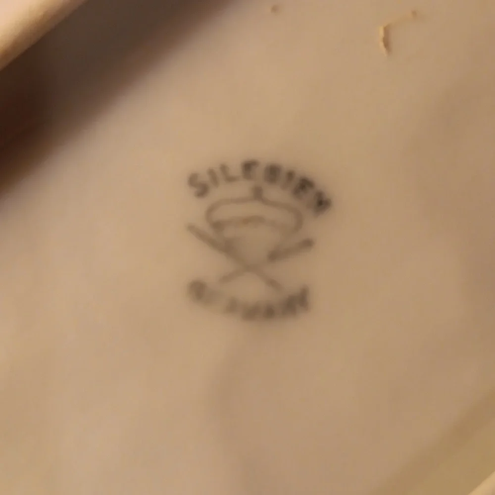 Vintage German Silesia oval relish bowl
